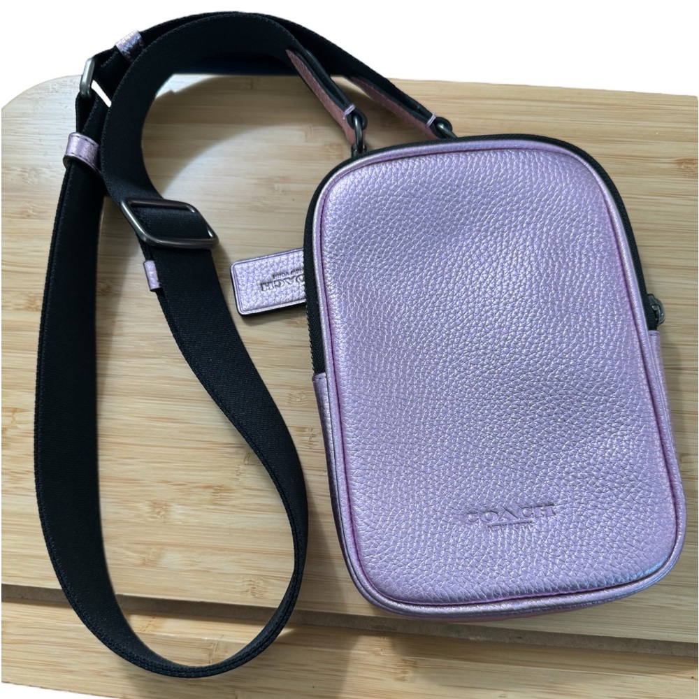 Coach Aden Crossbody in Metallic Lilac